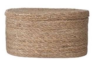 12' Natural Oval Seagrass Box