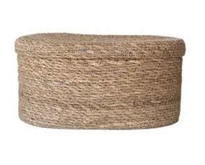 10" Natural Oval Seagrass Box
