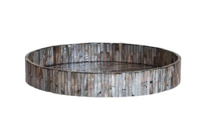 Small Round Black Mother of Pearl Tray