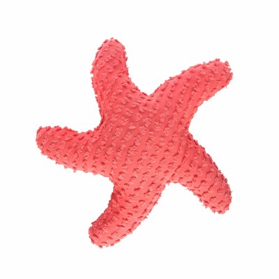 25" Coral Starfish Shape Decorative Coastal Pillow