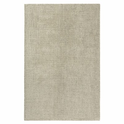 5' x 7.9' Green and Ivory Criss Cross Rug