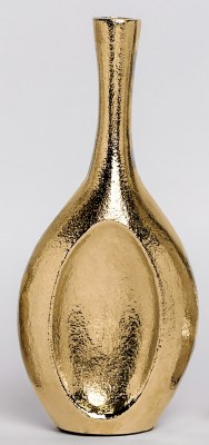 Gold Aluminum Concave Vase