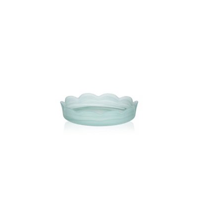 10" Round Glass Alabaster Dish