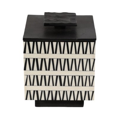 7" Black Lines Polyresin Box