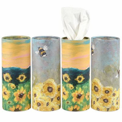 Set of Four Bee Prints Car Tissue Boxes