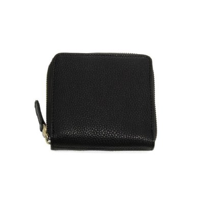 4" Sq Black Palmer Zip Wallet