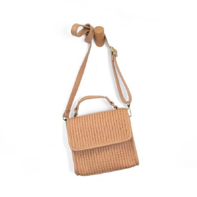 7" x 6" Camel Freya Crossbody Bag