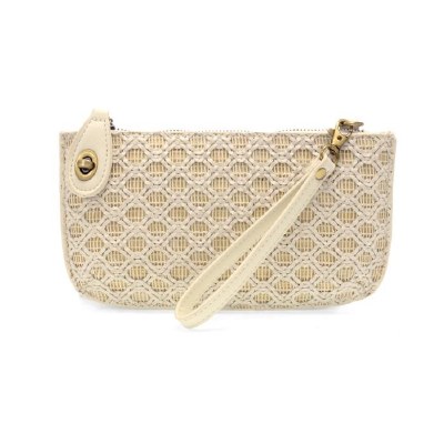 5" x 10" White Lattice Crossbody Wristlet