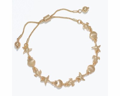 Gold Toned Sealife Pull Bracelet