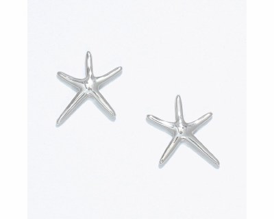 Silver Toned Starfish Earrings