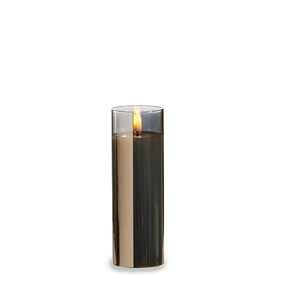 2" x 6" LED Smoke Glass Pillar Candle