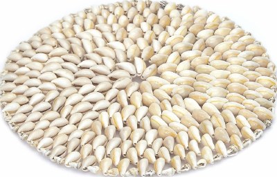 9" Round Cowrie Shell Trivet