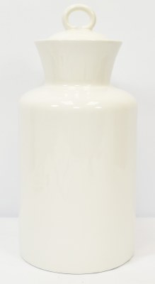 White Ceramic Tall Canister