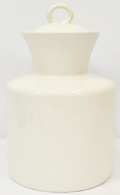 White Ceramic Squat Canister