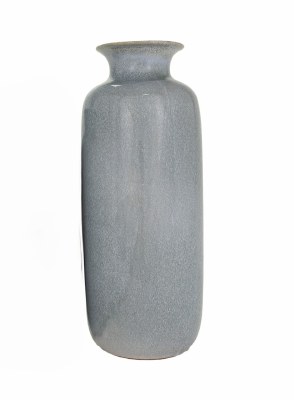 17" Gray Ceramic Vase
