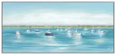28" x 60" Windward Coastal Canvas Framed