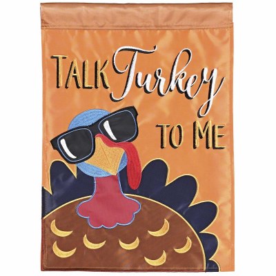 42" x 29" "Talk Turkey To Me" Large Thanksgiving Flag