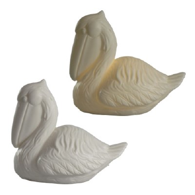 4" LED White Pelican Figurine
