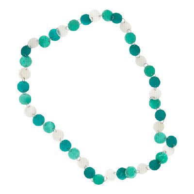 49" White and Two Green Tones Capiz Shell Disk Garland