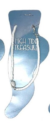 White Beads and Faux Pearl Anklet