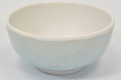 5" Round Light Blue and Beige Melamine Bowl