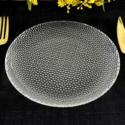 8" Round Clear Cabana Glass Plate