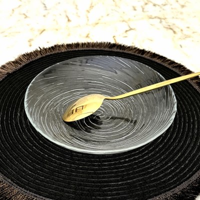 8" Round Clear Volute Glass Low Bowl