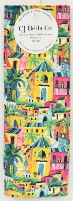 10" Sq Island Houses Washcloth