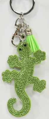 "Sanibel Island" Bling Green Gecko Key Chain