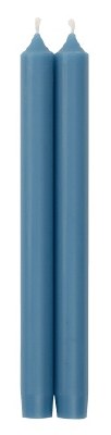 Pair of Two 12" Persian Blue Taper Candles
