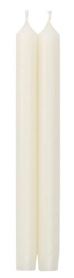 Pair of Two 10" White Taper Candles