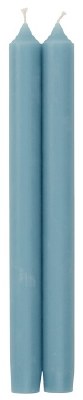 Pair of Two 10" Stone Blue Taper Candles