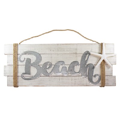 12" x 21" "Beach" Coastal Wal Plaque