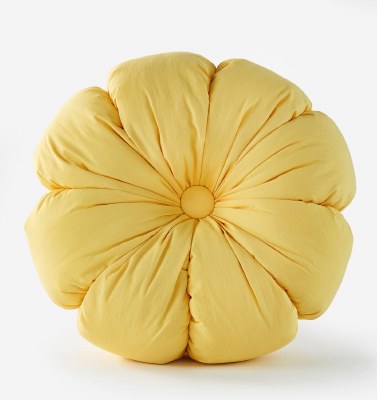 Yellow Flower Shaped Decorative Pillow