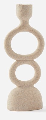 12" Beige One Ring Tape Candleholder