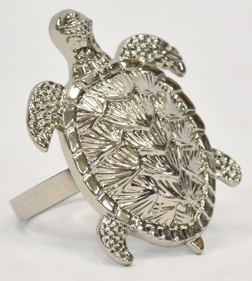 Silver Toned Sea Turtle Napkin Ring