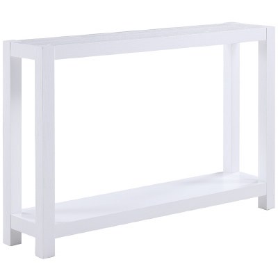 54" White One Shelf Console Table
