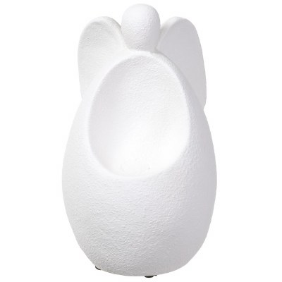 12" White Modern Angel Candleholder