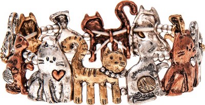 Three Toned Funky Cat Bracelet