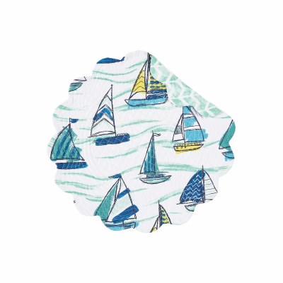 17" Round Dockside Sailboat Placemat