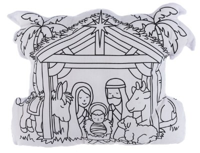 8" Nativity Scene Coloring Kit