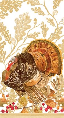 8" x 5" Woodland Turkey Fall & Thanksgiving Guest Towels