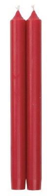 Pair of Two 12" Red Taper Candles