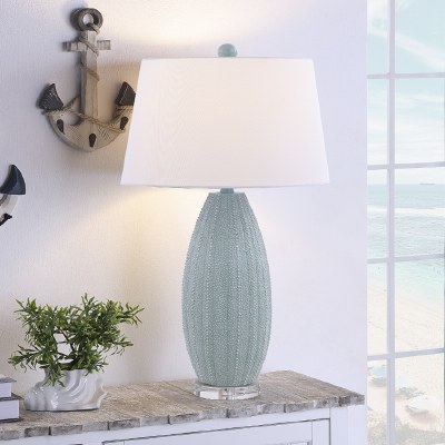 30" Green Sea Urchin Table Lamp