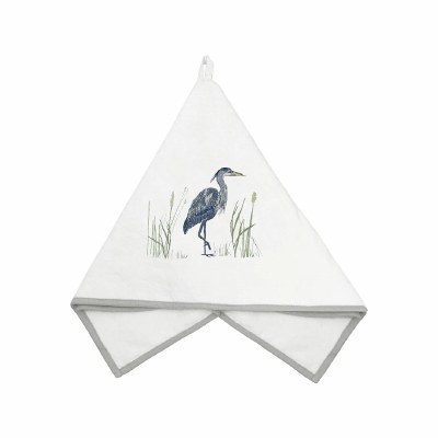 25" Sq Blue Heron Terry Towel