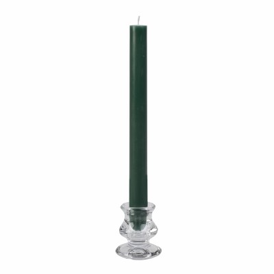 Box of Two 10" Dark Green Taper Candles