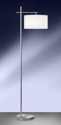 62" Silver Arm Steel Floor Lamp