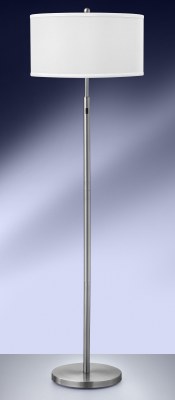 57" Silver Steel Floor Lamp