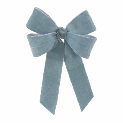 15" Blue Fabric Bow