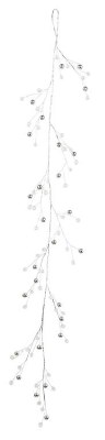46" Silver and Clear Bead Garland
